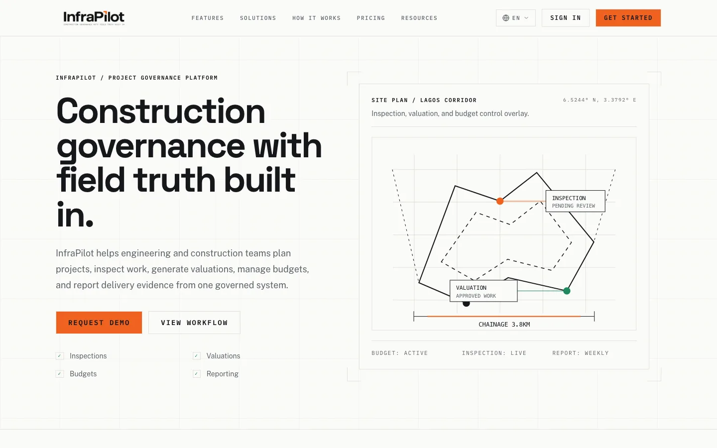 Screenshot of InfraPilot